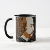 William Shakespeare portretillustratie Goud Mok (Links)