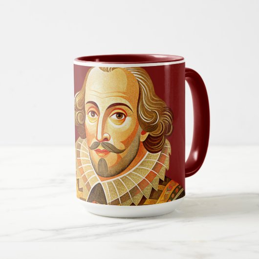 William Shakespeare portretillustratie To Be Of Mok (Voorkant rechts)