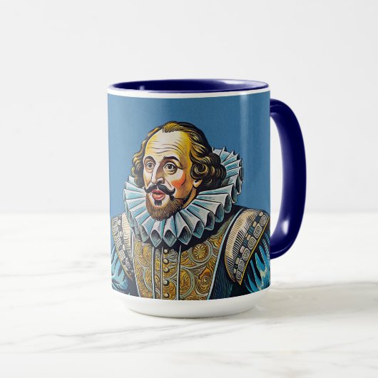 William Shakespeare portretillustratie To Be Of Mok (Voorkant rechts)