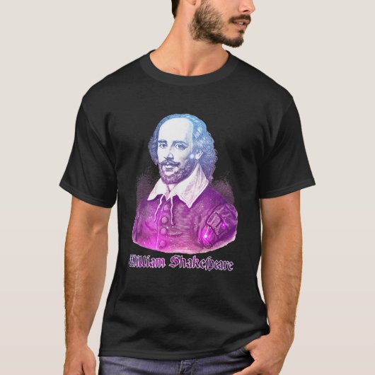 William Shakespeare Poster Funny Literature T-shirt (Voorkant)