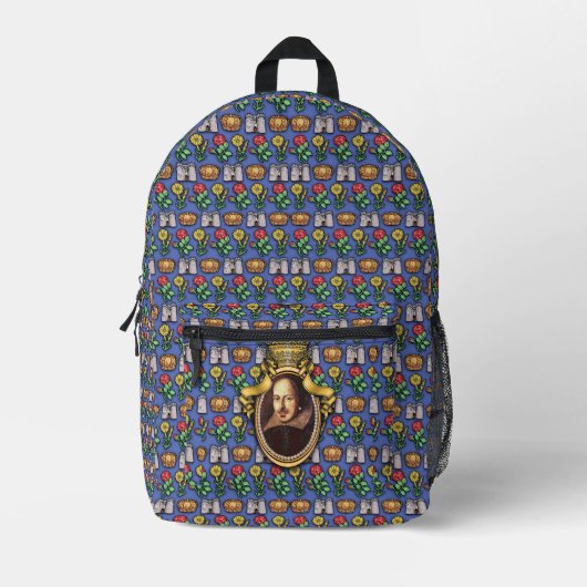 William Shakespeare Print Cut Sew Bag Bedrukte Rugzak (Voorkant)