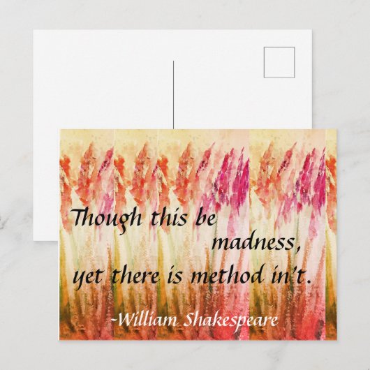 William Shakespeare Quote Briefkaart (Voorkant / Achterkant)