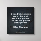 William Shakespeare Quote - Greatness Canvas Afdruk (Voorkant)