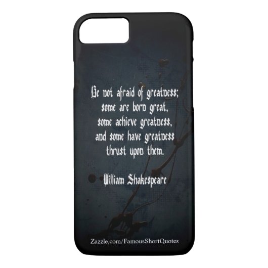 William Shakespeare Quote - Greatness Case-Mate iPhone Case (Achterkant)