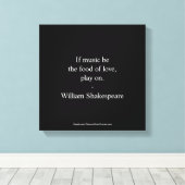 William Shakespeare Quote - Love Canvas Afdruk (Insitu (Houten vloer))