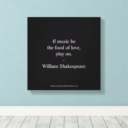 William Shakespeare Quote - Love Canvas Afdruk (Insitu (Houten vloer))