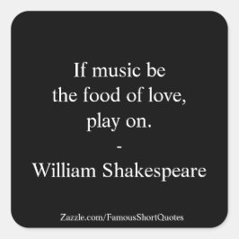 William Shakespeare Quote - Love Vierkante Sticker