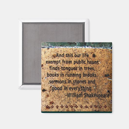 William Shakespeare Quote Magnet (Voorkant / Achterkant)