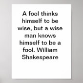 William Shakespeare Quotes Poster (Voorkant)