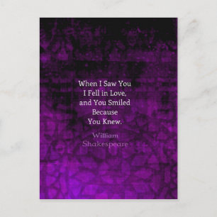 William Shakespeare Romantisch Liefde Gezegde Briefkaart