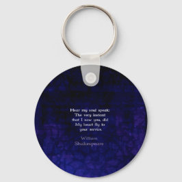 William Shakespeare Romantische Liefde Quote Sleutelhanger