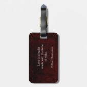William Shakespeare Romeo en Juliet LOVE Quote Bagagelabel (Achterkant verticaal)