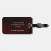William Shakespeare Romeo en Juliet LOVE Quote Bagagelabel (Achterkant horizontaal)