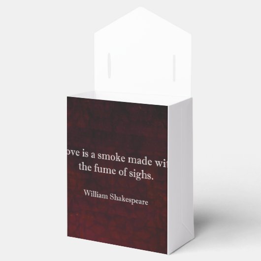 William Shakespeare Romeo en Juliet LOVE Quote Bedankdoosjes (Geopend)