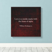 William Shakespeare Romeo en Juliet LOVE Quote Canvas Afdruk (Insitu (Houten vloer))