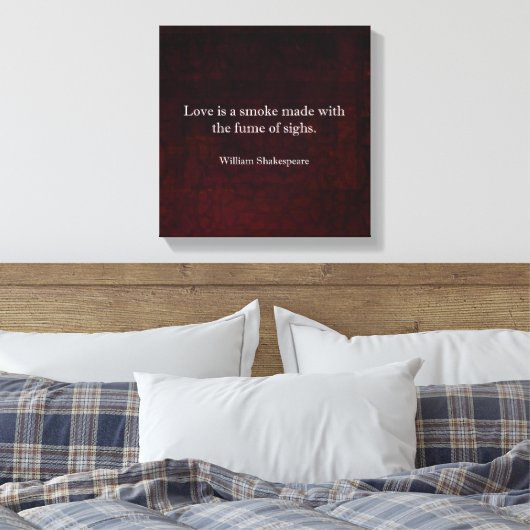 William Shakespeare Romeo en Juliet LOVE Quote Canvas Afdruk (Insitu (Slaapkamer))