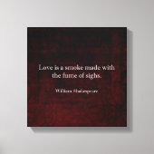 William Shakespeare Romeo en Juliet LOVE Quote Canvas Afdruk (Voorkant)