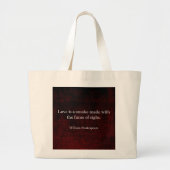 William Shakespeare Romeo en Juliet LOVE Quote Grote Tote Bag (Voorkant)