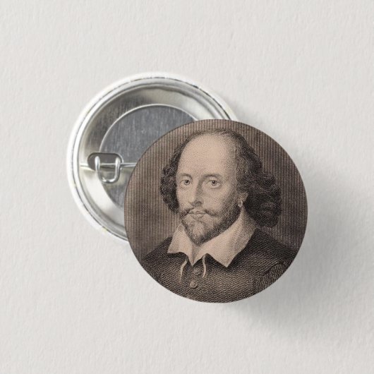 William Shakespeare Ronde Button 3,2 Cm (Voorkant /achterkant)