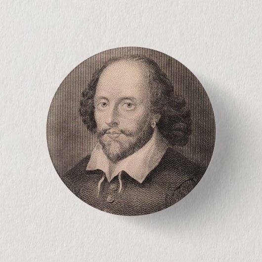 William Shakespeare Ronde Button 3,2 Cm (Voorkant)