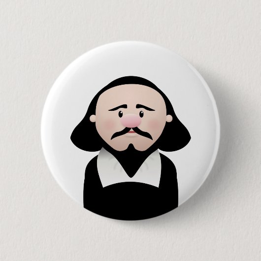 William Shakespeare Ronde Button 5,7 Cm (Voorkant)