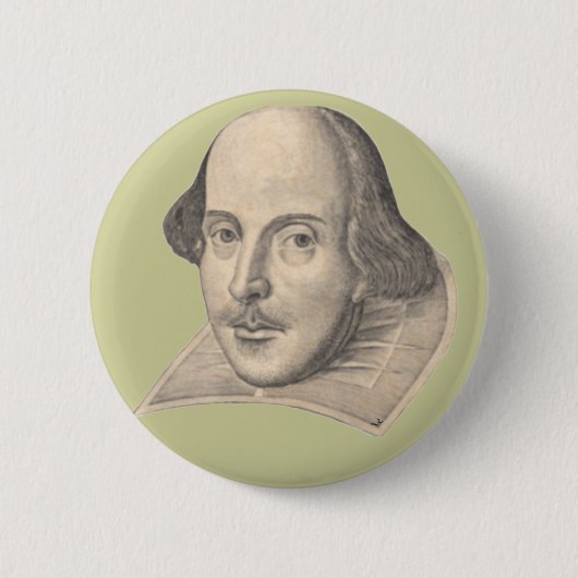 William Shakespeare Ronde Button 5,7 Cm (Voorkant)