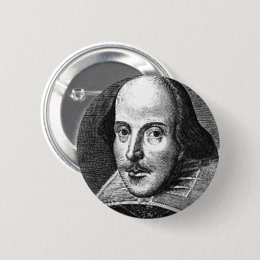 William Shakespeare Ronde Button 5,7 Cm (Voorkant /achterkant)