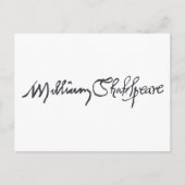 William Shakespeare Signature Briefkaart (Voorkant)