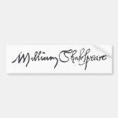 William Shakespeare Signature Bumpersticker (Voorkant)
