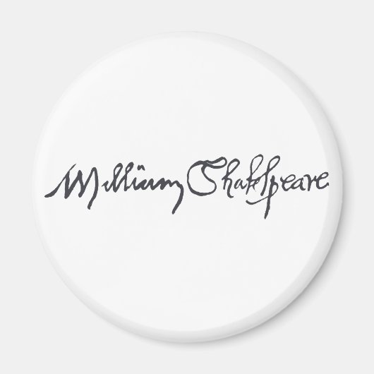 William Shakespeare Signature Magneet (Voorkant)