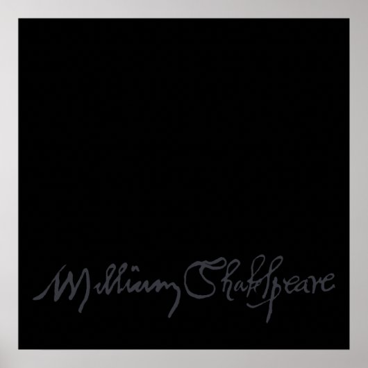 William Shakespeare Signature Poster (Voorkant)