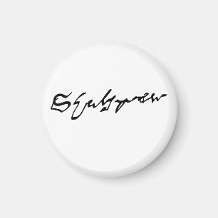 William Shakespeare signatuur Magneet