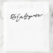 William Shakespeare signatuur Rechthoekige Sticker (Tas)