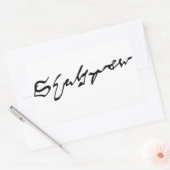 William Shakespeare signatuur Rechthoekige Sticker (Envelop)
