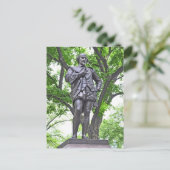 William Shakespeare Statue in Central Park Briefkaart (Staand voorkant)