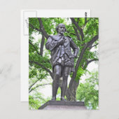 William Shakespeare Statue in Central Park Briefkaart (Voorkant / Achterkant)