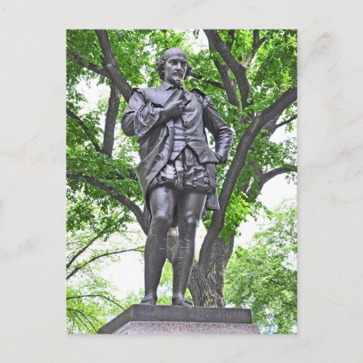 William Shakespeare Statue in Central Park Briefkaart (Voorkant)