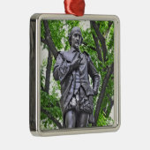 William Shakespeare Statue in Central Park Metalen Ornament (Rechts)