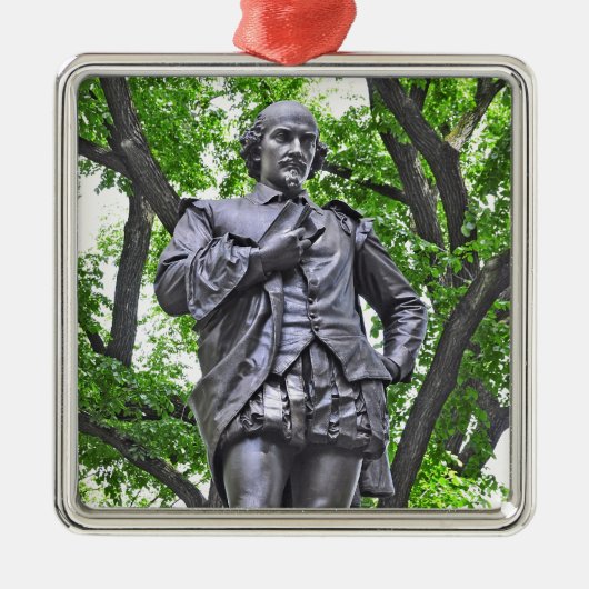 William Shakespeare Statue in Central Park Metalen Ornament (Voorkant)