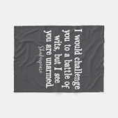 William Shakespeare Strijd Van Geestigheden Engels Fleece Deken (Voorkant (Horizontaal))