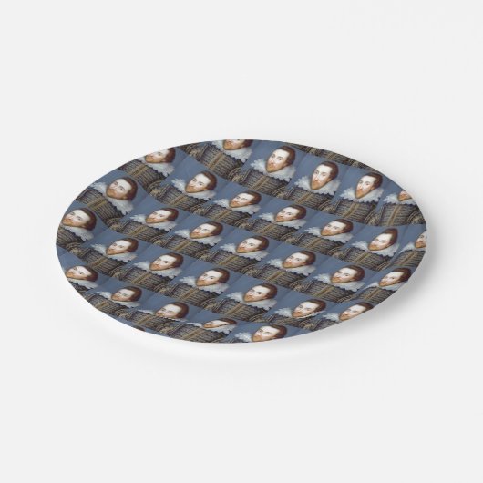 William Shakespeare Theme Paper Borden Papieren Bordje (Gekanteld)