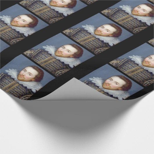 William Shakespeare Theme Wrapping Paper Cadeaupapier (Hoek)