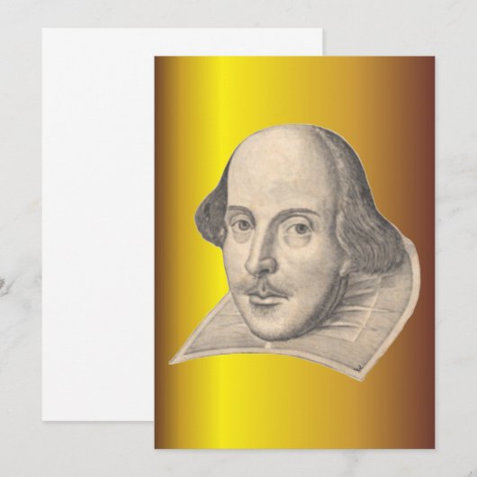 William Shakespeare Uitnodiging (Voorkant / Achterkant)