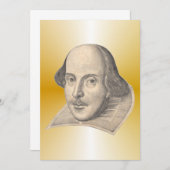 William Shakespeare Uitnodiging (Voorkant / Achterkant)