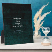 William Shakespeare Vergeet en vergeef citaat Fotoplaat (Zijkant)