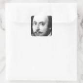 William Shakespeare Vierkante Sticker (Tas)