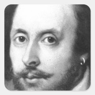 William Shakespeare Vierkante Sticker