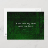 William Shakespeare Whimsical LOVE Quote Briefkaart (Voorkant / Achterkant)