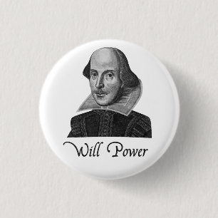 William Shakespeare Will Power Ronde Button 3,2 Cm