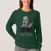 William Shakespeare Will Power T-shirt (Voorkant)